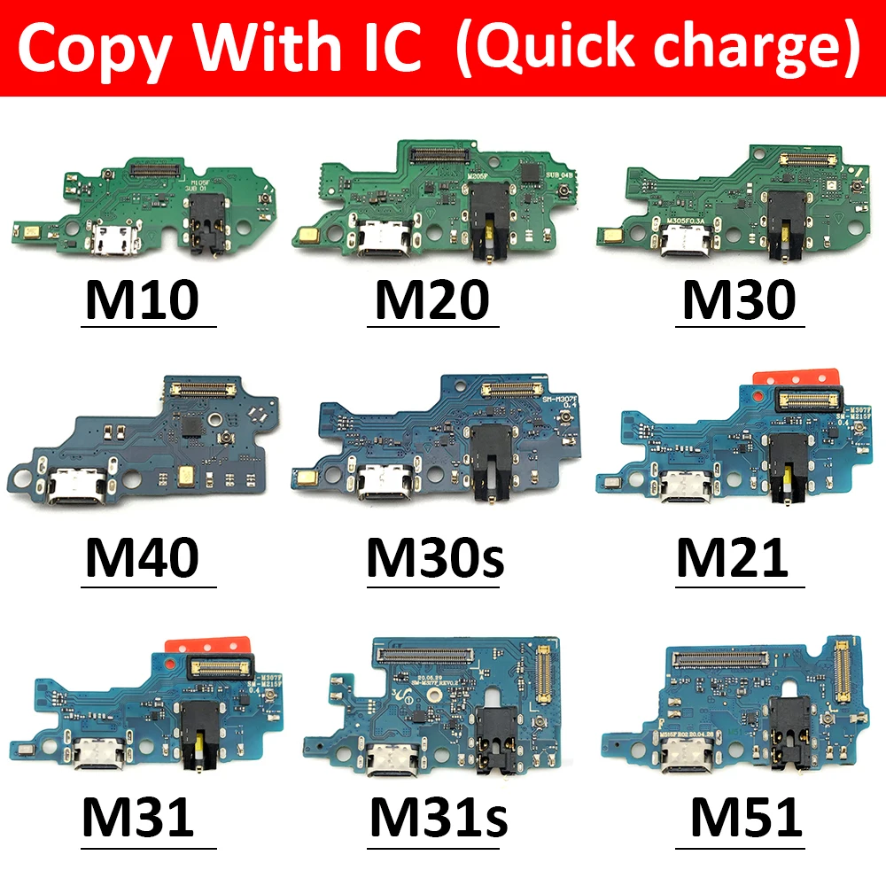 

USB Charging Port Charger Board Flex Cable For Samsung M21 M31 M31S M51 M10 M20 M30 M30s M21s M22 M23 M32 M52 M62 M33 M53 M13 5G