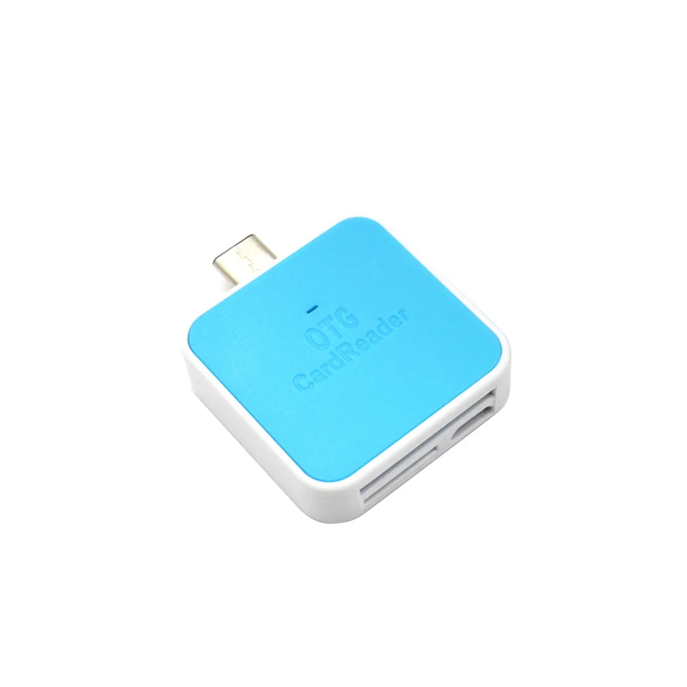 04 blue TYPE-C мобильный телефон два в одном кардридер TF/SD OTG кардридер для huawei для Xiaomi для OPPO мобильный телефон OTG кардридер - Цвет: 04 blue