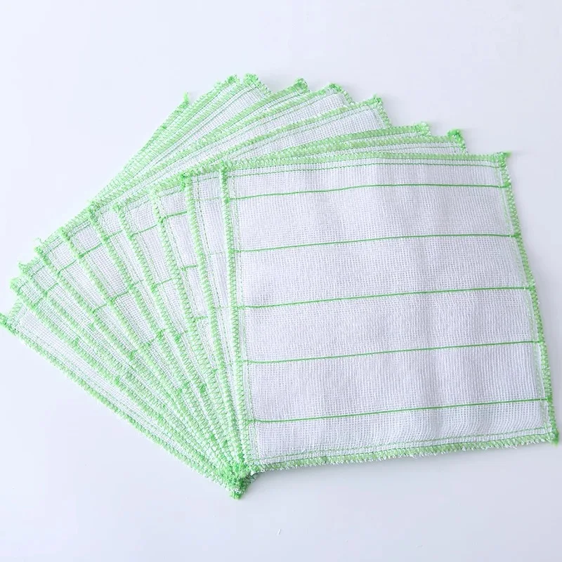 10 Pcs/Lot Utility Home Kitchen Towel Super Absorbent Clean Cloth Sink Wipe Cleaning Towels Household Cleaning Tools - Цвет: 10PCS Green