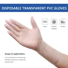 50/100/200 pces antiderrapante descartável transparente antiestático plasitc luvas casa processamento de alimentos limpeza cozinhar beleza acessório