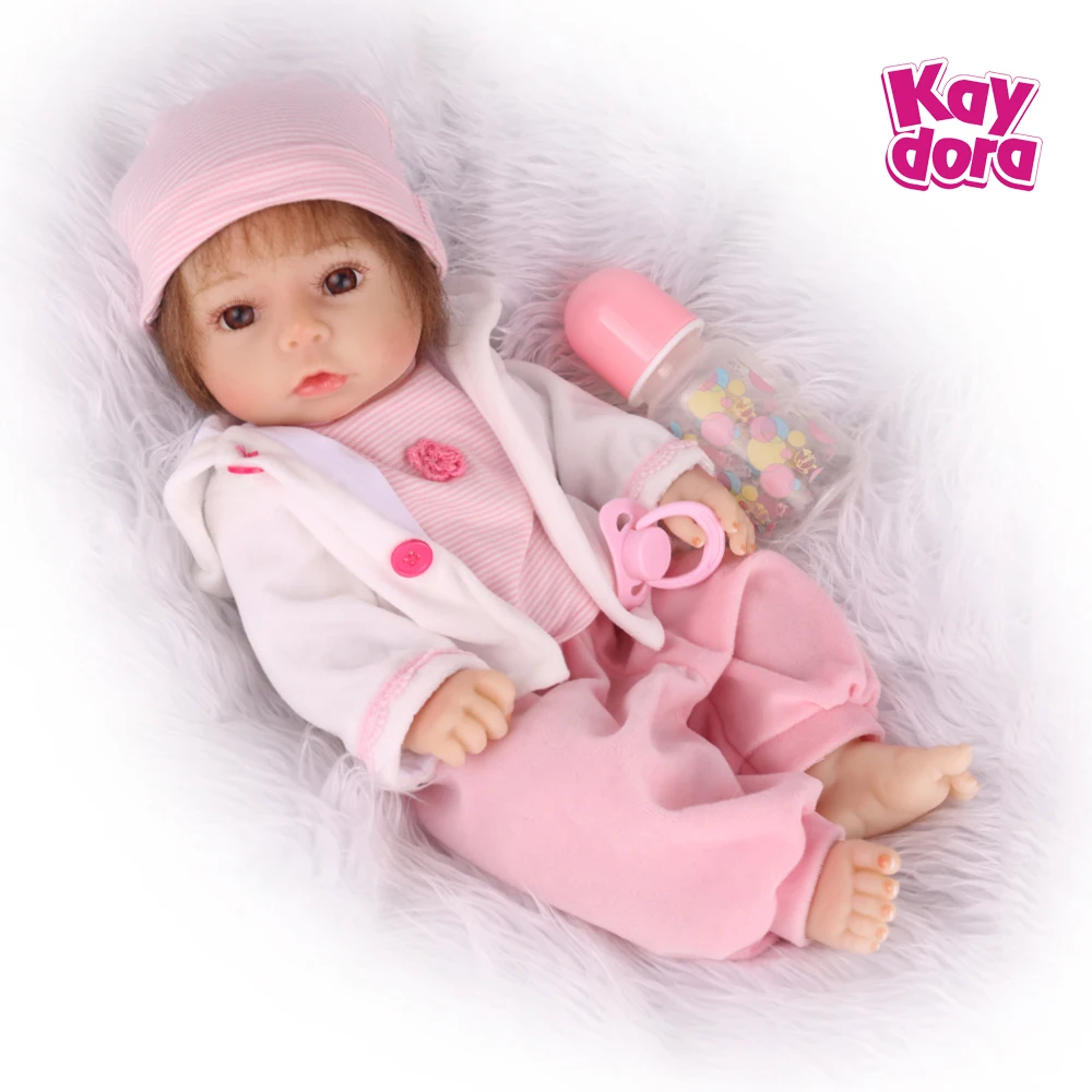 Новые детские силиконовые игрушки Reborn Baby Girl Dolls 48 см Alive Bebe Boneca Bath Realista Menina Partner