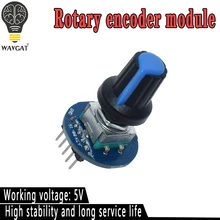 Wavgat módulo de codificador rotativo para arduino tijolo sensor desenvolvimento redondo áudio rotativo potenciômetro botão tampa ec11