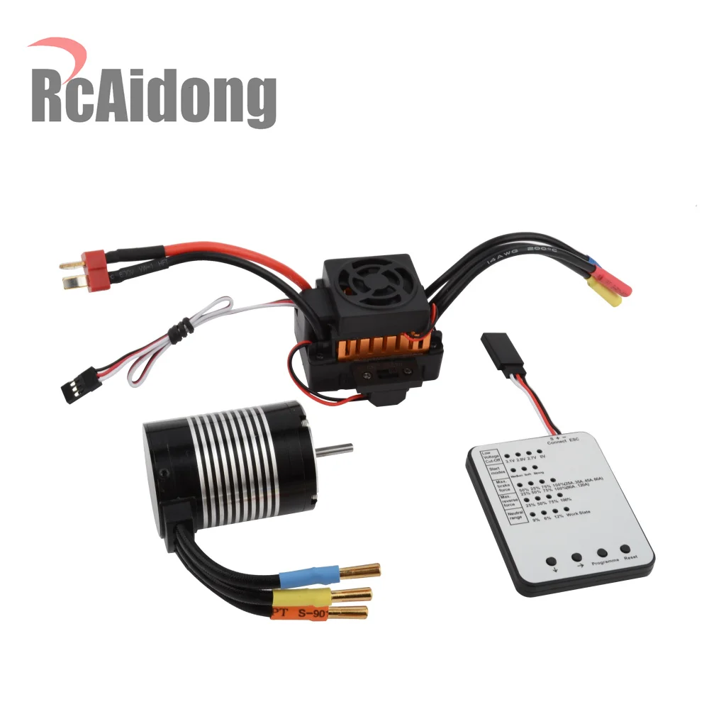 

RC F540 Waterproof 3650 3300KV Brushless Motor with Programming Card and 45A ESC for 1/10 Scale RC Car Parts