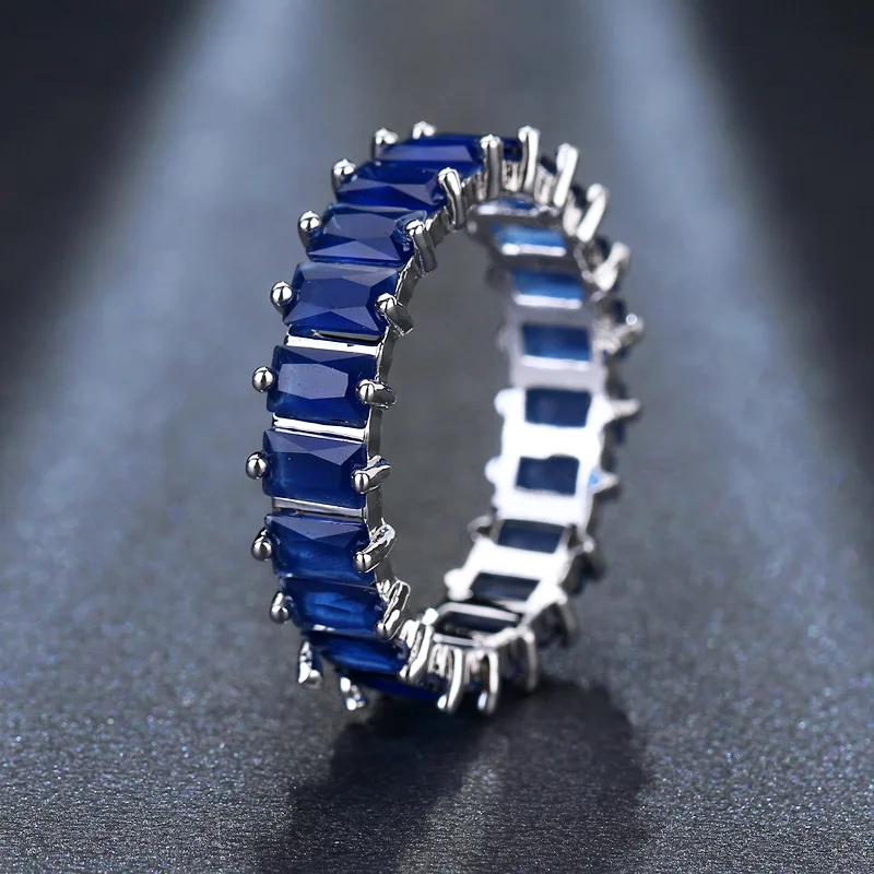 Роскошный Кристалл от Swarovskis ювелирное разноцветное кольцо набор с кубическим cz Кольцо уникальной формы подходит для женщин помолвка