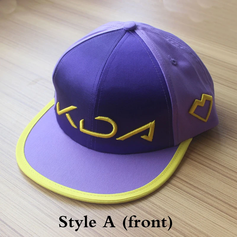 Newest Fashion KDA Hat Cosplay KDA AKALI Hat Game LoL Akali Cotton Bonnet Rap Cap Mask Purple Cap for Men Women