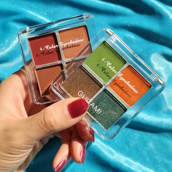 

Flowery Four-Color Eyeshadow Palette Matte Pearlescent Earth Color Eyeshadow