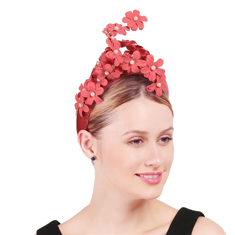 

Princess Nice Flower Hair Band Fascinator Hair Accessories Wedding Women Ladies Fashion Headwear Bridal Mariage Mesh Headdress