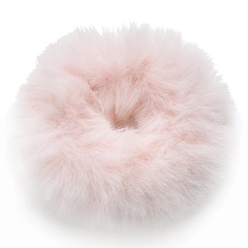 pink 2 шт./компл. зимние из искусственного кроличьего меха; резинка для волос, мягкие и эластичные резинки для волос Для женщин милый хвост держатель Модные женские аксессуары для волос - Цвет: pink