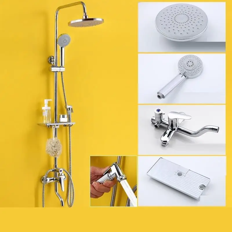 Набор для душа Banheiro Lavabo Electronica Dusche timna Ducha Doucheset panel Colonne De Regadera Preto Eletrico Douche Chuveiro - Цвет: Version A