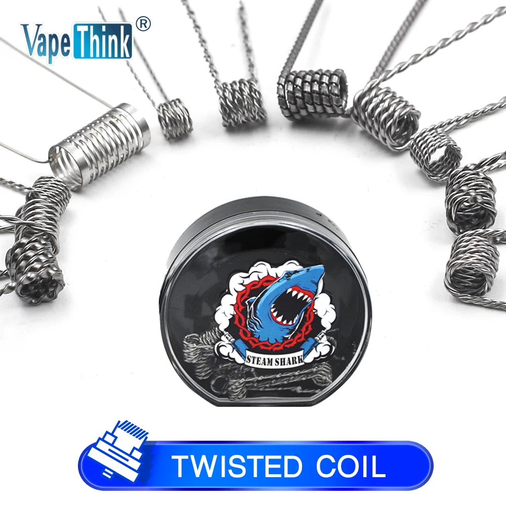 Vapethink Паровая Акула готовая проволочная катушка Alien Fused Tiger Смешанная скрученная