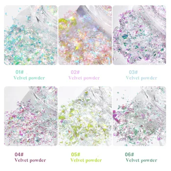 Cena Kryształ Lodowy Fioletowy Aksamitny Proszek Lśniący Lekki Cebula W Proszku Ultra-cienki Lakier Do Paznokci Moda Kolorowe Brokatowe Proszki Akrylowe