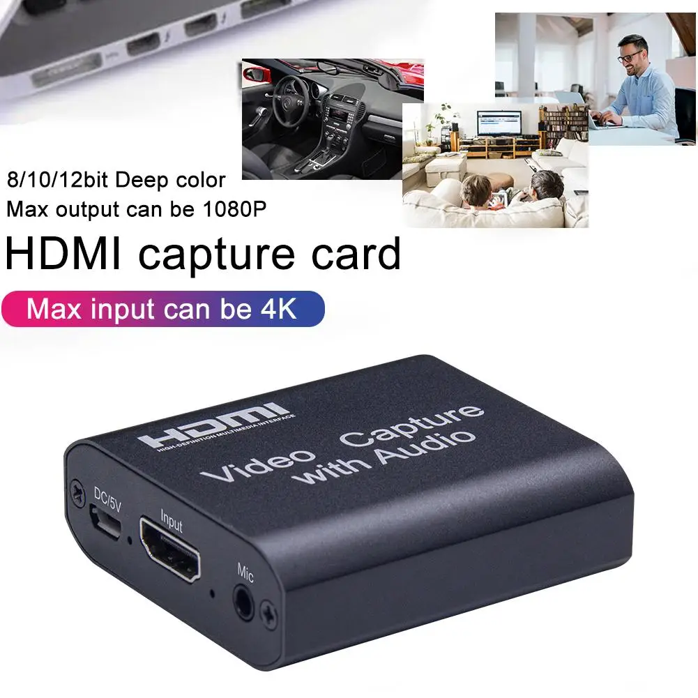

1080P 4K HDMI Video Capture Device HDMI To USB 2.0 Video Capture Card Dongle Game Record Live Streaming Broadcast Local Loop Out