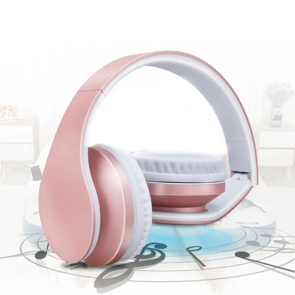 Беспроводная bluetooth-гарнитура, беспроводные наушники, Bluetooth стерео, HIFI Складные портативные наушники с микрофоном, картой, AUX кабелем