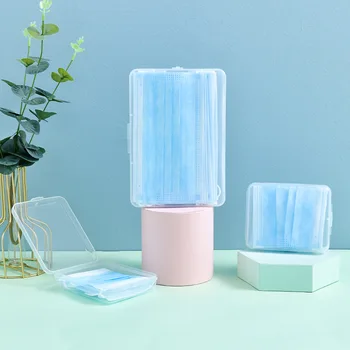 

Face Mask Storage Staging Portable Disposable Respirator Storage Box Desktop Organizing Transparent Storage Box Storage Useful P