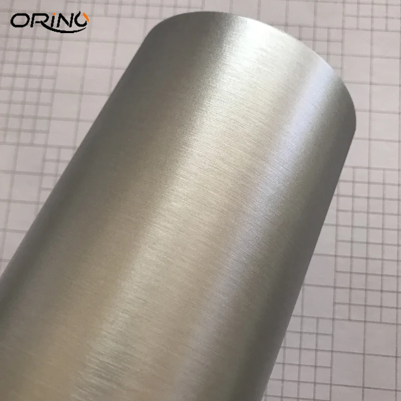 Silver Brushed Metallic Vinyl Film Sticker-4