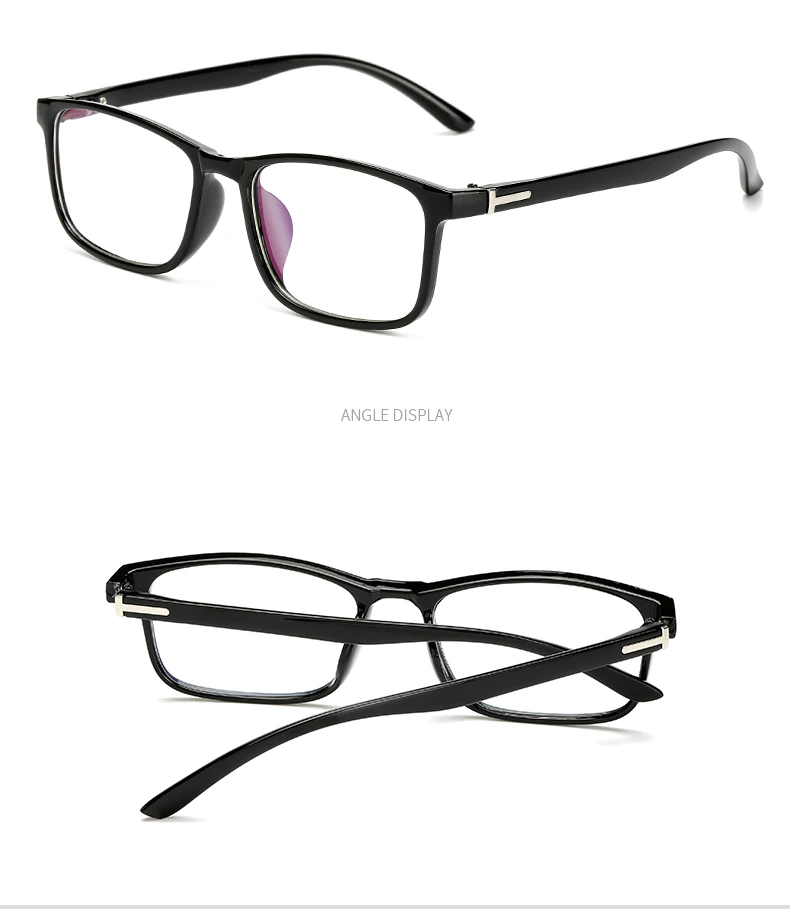 Женская оправа для очков в стиле ретро Женская квадратная рамка для очков прозрачный объектив черные очки Рамка дикая