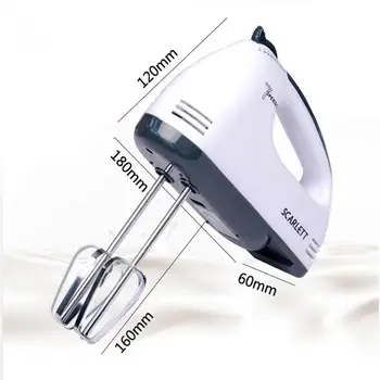 

Kitchen Electric Mixer Hand Mixer 7 Speed Classic Stainless Steel Mixer (Random Black and Gray Base Color)