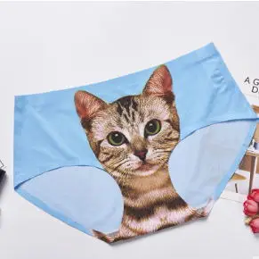 blue Взрывные модели, дамское нижнее белье с кошачьей головкой, без следов, сексуальное женское нижнее белье, дышащий ледяной шелк, дамское нижнее белье - Цвет: blue