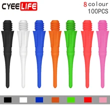 Профессиональные пластиковые наконечники для дротиков CyeeLife, 100 шт., сменные точки для дротиков, 8 видов цветов, CL04Style Профессиональные пластиковые наконечники для дротиков CyeeLife, 100 шт., сменные точки для дротиков, 8 видов цветов, CL04Style