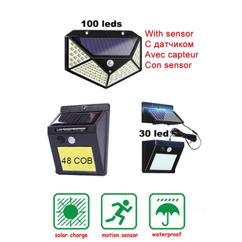 

LED Solar Light Human Infrared PIR Motion Sensor Wall Lamp Security Outdoor Lighting Waterproof Garden Lamp Pathway Light indoor