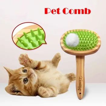

Wooden Dogs and Cats comb for Removing Mats Tangles and Loose Hair Pet Grooming Comb for Long or Short Hair