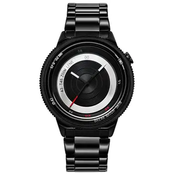 

HobbyLane BREAK T45 Men Women Simple Fashion Waterproof Casual Quartz Watch with Steel Strap