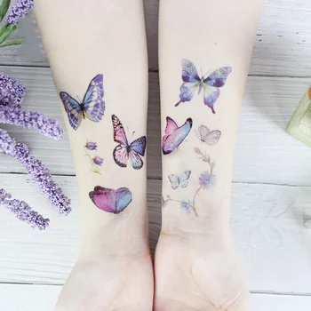 

12pcs/set 3D Temporary Butterfly Tattoo Sticker Body Art Removable Waterproof Realistic Temporary Sticker Hot