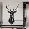 3D Deer Head Mirror Wall Sticker DIY Acrylic Mirror Stickers Mural Living Room Bedroom Kids Home Decoration Multiple sizes ► Photo 2/6