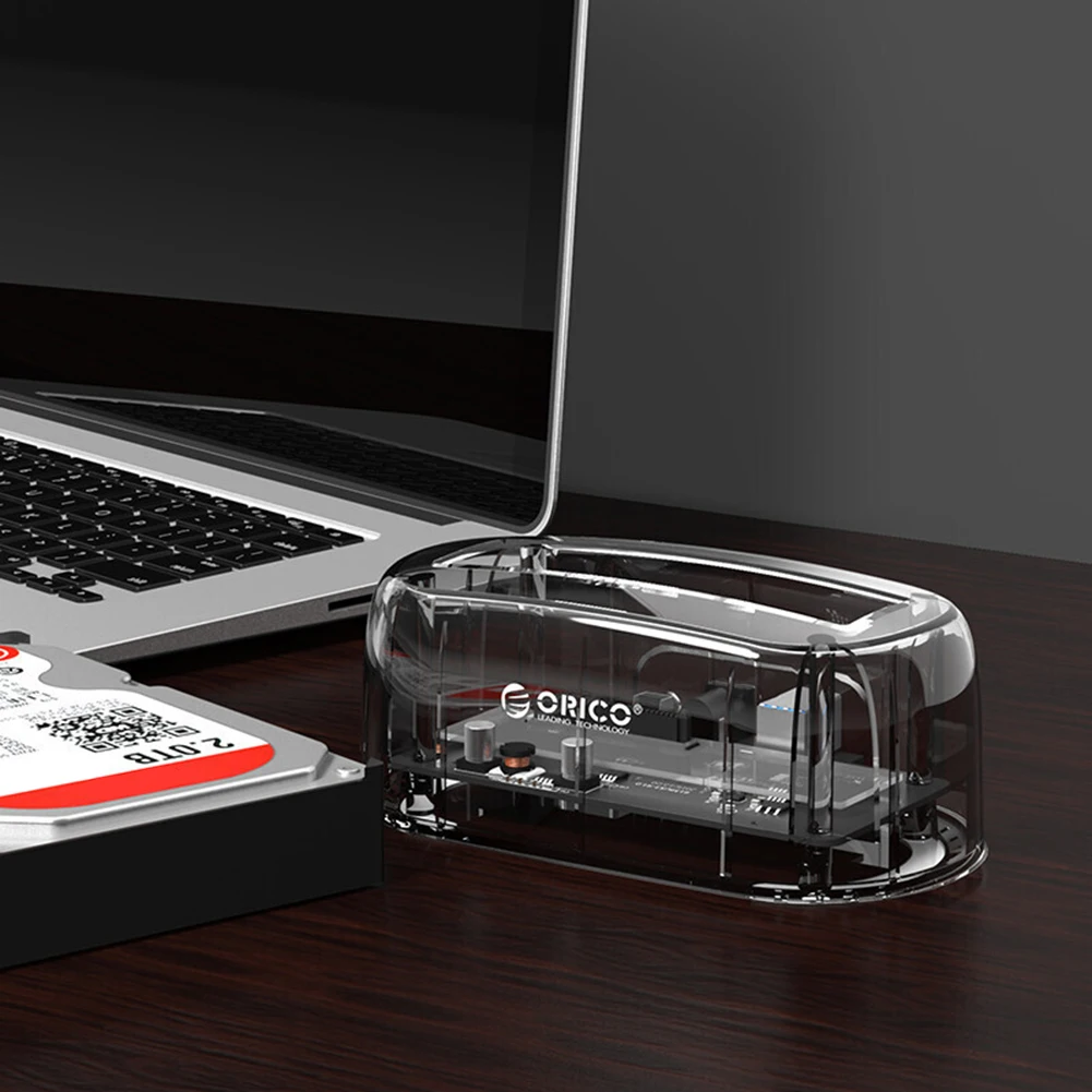 ORICO 6139U3 Hard Drive Dock Station Transparent USB3.0 Type-B to SATA Hard Disk Adapter 2.5/3.5 inch SATA HDD SSD Station