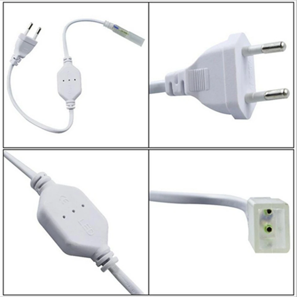 Супер яркая светодиодная лента 220 В IP67 водонепроницаемый 120 светодиодный s/M SMD 3014 гибкий светильник+ разъем питания для наружной садовой ленты 1-50 м