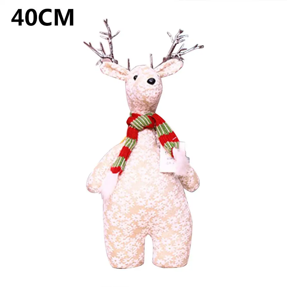 New Christmas Dolls Standing Posture Bear Snowman Doll Innovative Santa Snowman Decorations for Home Christmas Tree Decoration - Цвет: 40cm elk