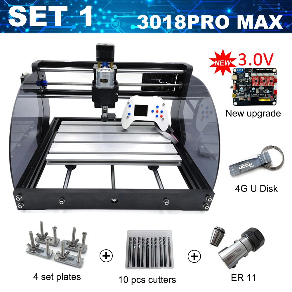 Обновленная версия CNC 3018 Max лазерный гравер GRBL с автономным DIY 3 оси PBC фрезерный лазерный гравировальный станок деревянный маршрутизатор - Цвет: Золотой