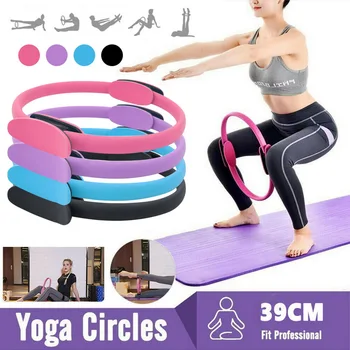 

4Color Professional Yoga Circle Pilate Sport Magic Ring Women Fitness Resistance Circle Gym Workout Pilates Accessories