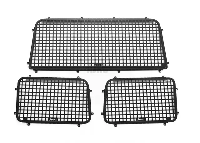 3Pcs Metal Window Mesh Protective Net for 1/10 RC Crawler Car AXIAL SCX10 III AXI03007 Upgrade Accessories