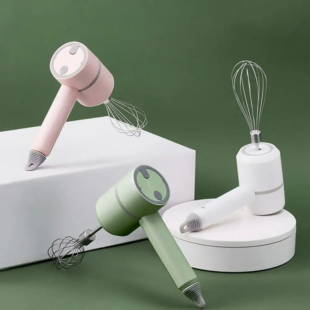 信用 ポータブル電気食品ミキサー 3速 自動泡立て器 ホワイト 食器