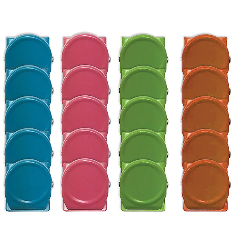 

Colored Magnetic Metal Clips Magnetic Stainless Steel Clips, 20 Pack, Steel, 1.2 Inch, Assorted Vibrant Colors, 20 Pieces