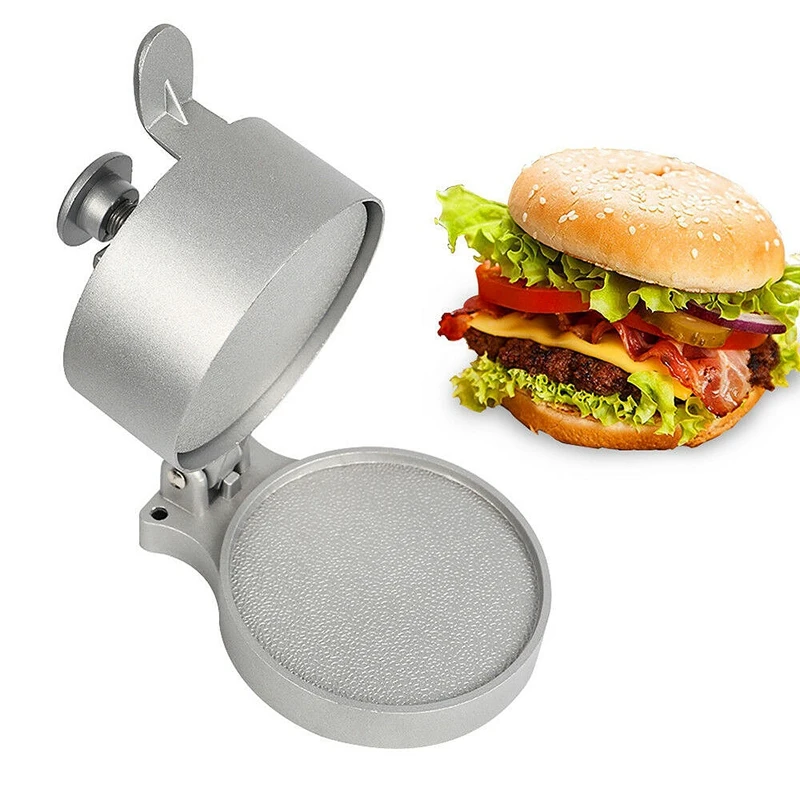 HHO-пищевая алюминиевая пресс для бургеров, антипригарная форма для приготовления пищи, пресс для мяса гамбургера