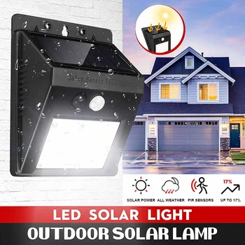

LED Solar Light 100/120 Outdoor Solar Lamp Powered Sunlight Waterproof PIR Motion Sensor Street Light for Garden Decoration