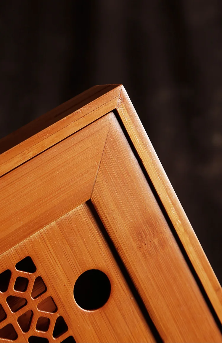 Dry Foam Small Tea Sets Bamboo Tea Tray Household Simple Storage Water Cup Tray Solid Wood Tea Set Rectangular Japanese Style Te