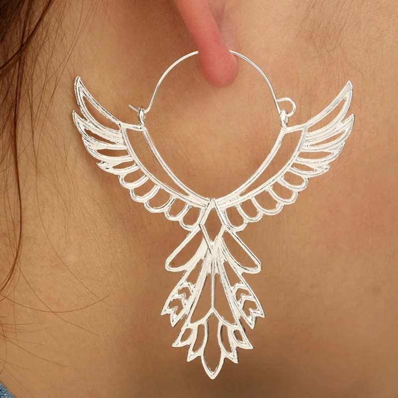 

Boho Hollow Out Tribal Ethnic Hoop Dangle Carved Earrings Jewelry Fashion