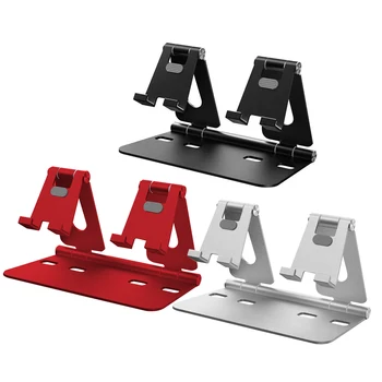 

Tablet Computer Bracket Desktop Folding For IPad Handset Aluminium Alloy Mobile Phone Bracket With Non-Slip Silicone Mat