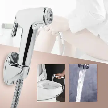 

Toilet Shattaf Adapter Spray Handheld Bidet Shower Head Wall Bracket Hose Kit QE