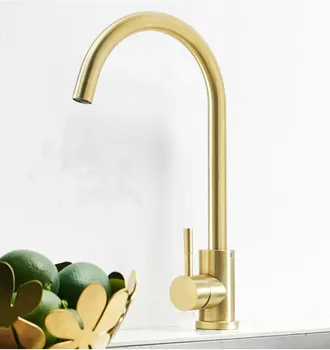 

Modern Gold Kitchen Faucet Brass for Cold and Hot Mixer Tap Sink Faucet Vegetable Washing Basin Brushed Kitchen Accessories