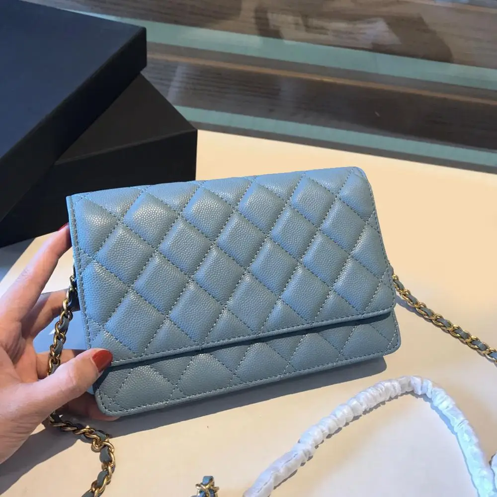

Brand new high end customized luxury mobile phone bag WOC caviar shoulder bag Diamond Fashion Women's bag