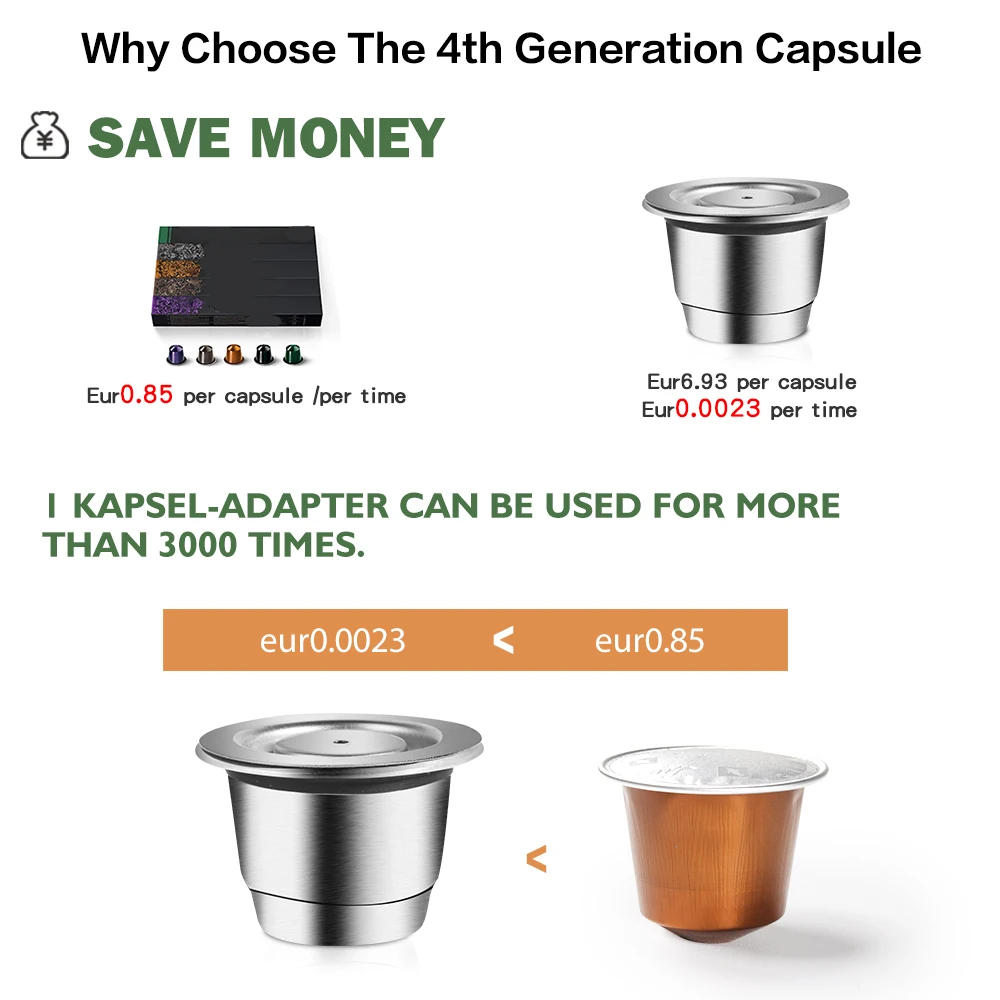 Icafilas Reusable Coffee Capsule For Nespresso Stainless Steel Espresso  Coffee Filters Essenza Mini C30 \u0026 Inissia D40 Maker Pod - Coffee Filters -  AliExpress
