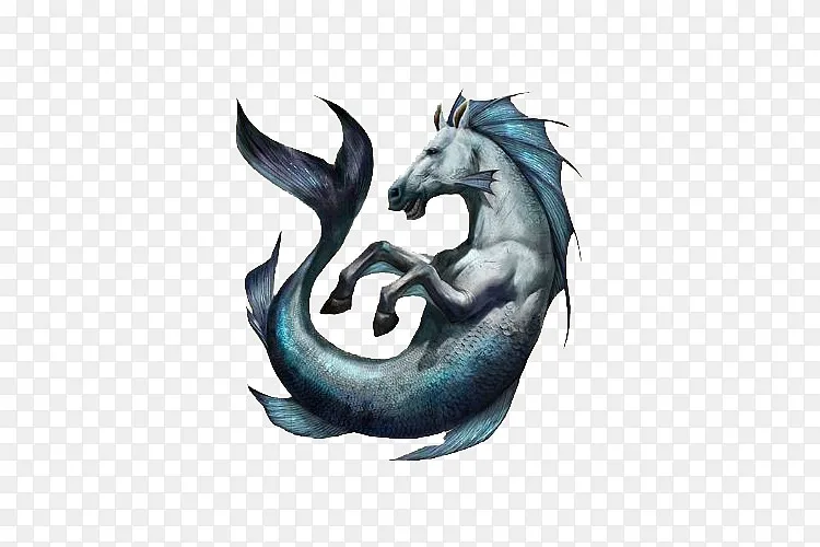 蓝色马和鱼的海洋怪物png图片素材免费下载 图片编号ydnkgxby Pngbag素材网
