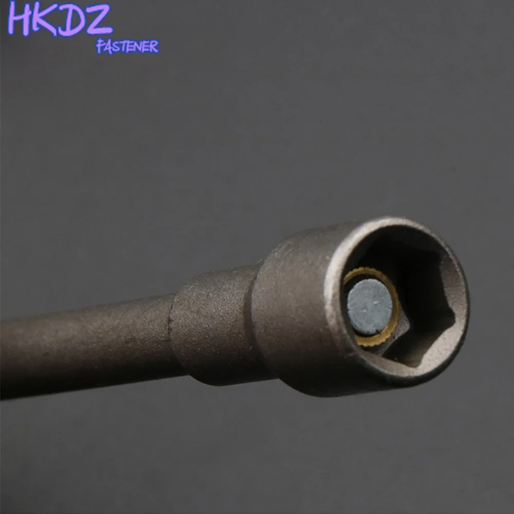 1Pcs 1/4" Hex Shank Power Nut Driver Drill Bit Metric Socket Wrench Screw 6-19mm Magnetic Nut Driver Set Socket Adapter 4