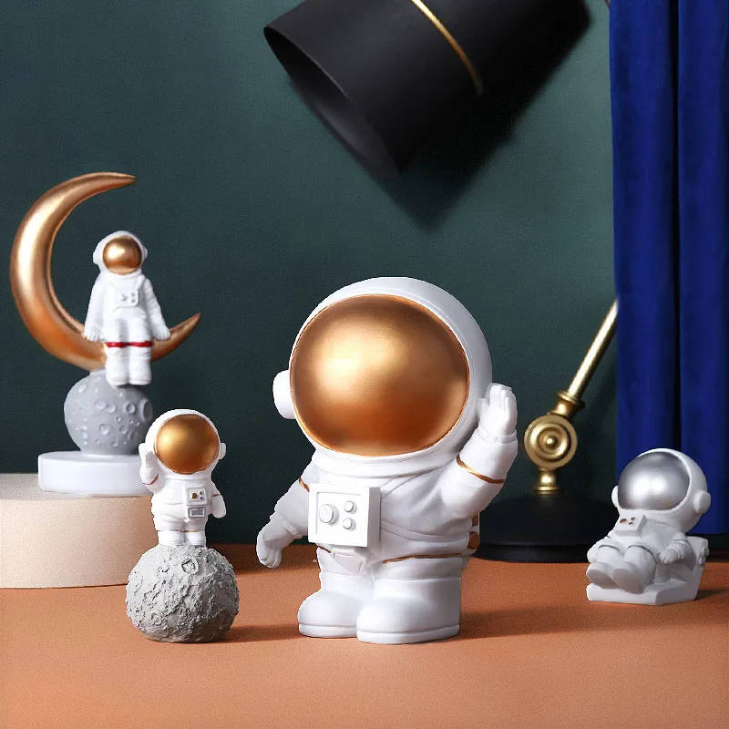 Nordic Creative Astronaut Figurines Spaceman Model Space TV Cabinet Decor Modern Art Statue Home Decoration Birthday Gift | Дом и сад