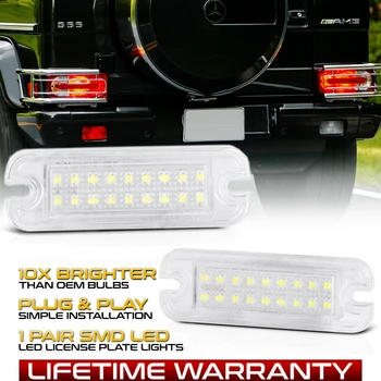 

2x Car LED License Plate Lights For Mercedes Benz W463 12V Number Plate Lamp G-Class G500 G550 G55 G63 G65 AMG Auto accessories