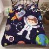 3D Bedding Set Space Astronaut Duvet Cover with Pillow Cover Bedding Set for Kids Bedroom Decor  Boys Bedding Set  Linen Sheets 1